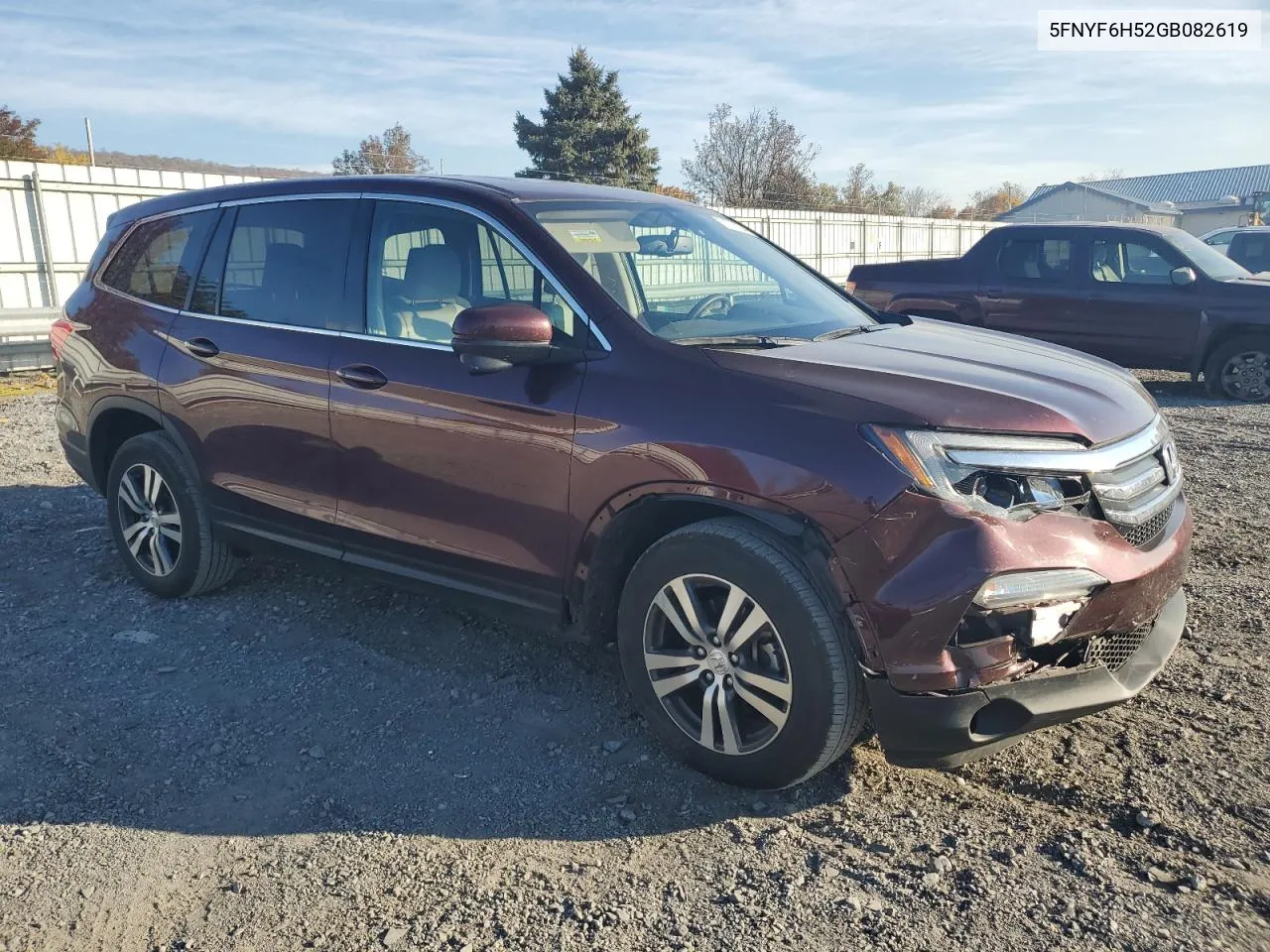 2016 Honda Pilot Exl VIN: 5FNYF6H52GB082619 Lot: 78779724