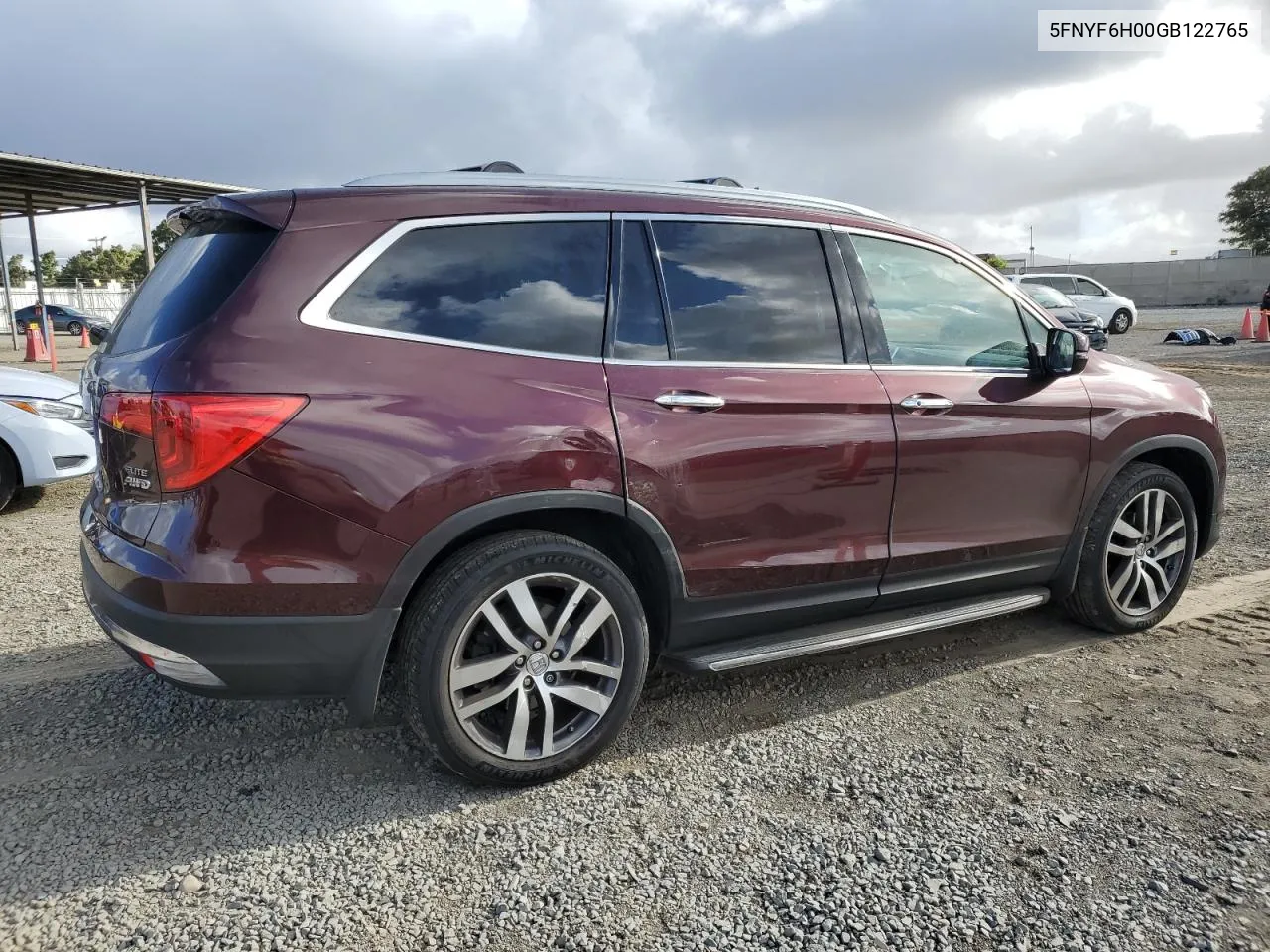 2016 Honda Pilot Elite VIN: 5FNYF6H00GB122765 Lot: 80311804