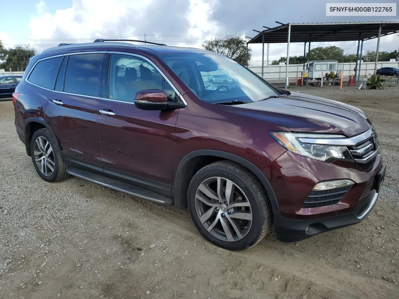 2016 Honda Pilot Elite VIN: 5FNYF6H00GB122765 Lot: 80311804