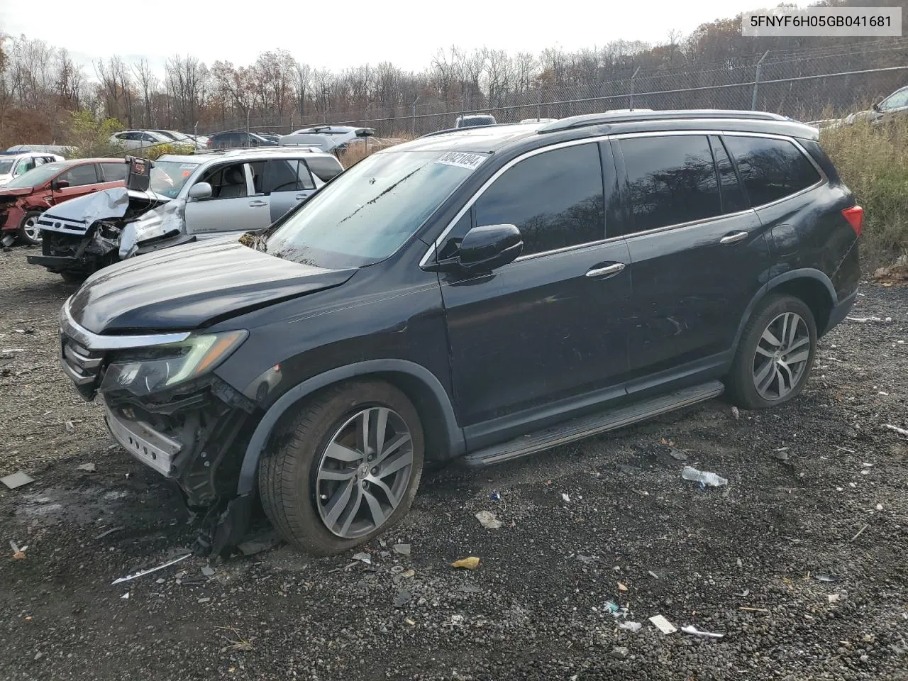 2016 Honda Pilot Elite VIN: 5FNYF6H05GB041681 Lot: 80421094