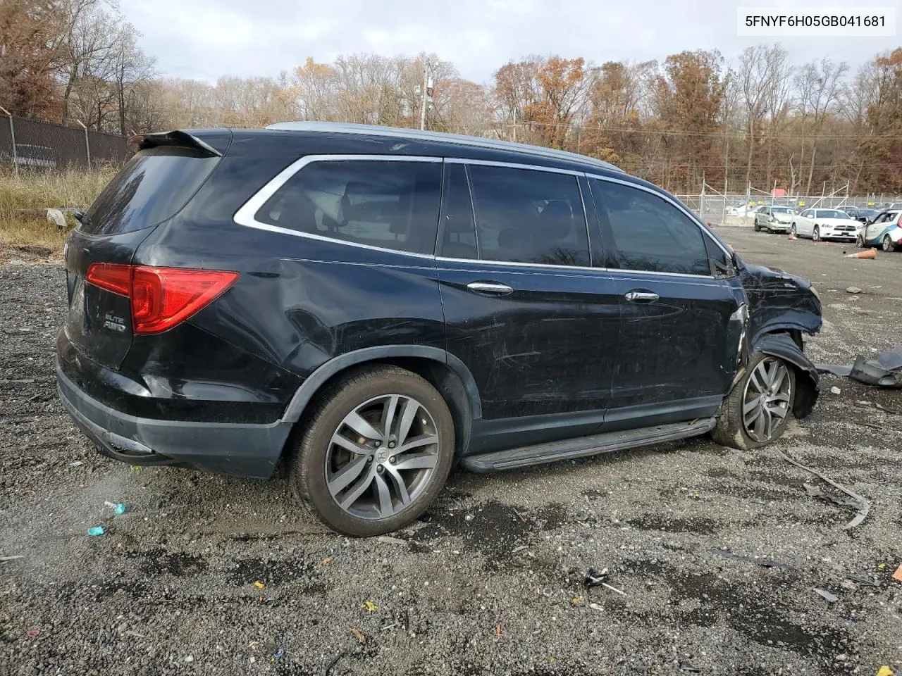 2016 Honda Pilot Elite VIN: 5FNYF6H05GB041681 Lot: 80421094