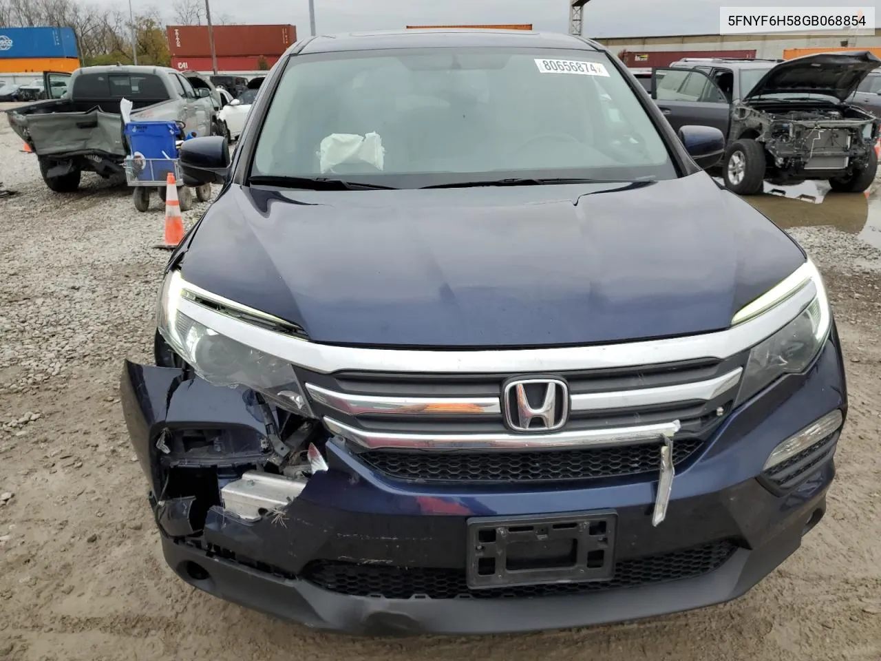 2016 Honda Pilot Exl VIN: 5FNYF6H58GB068854 Lot: 80656874