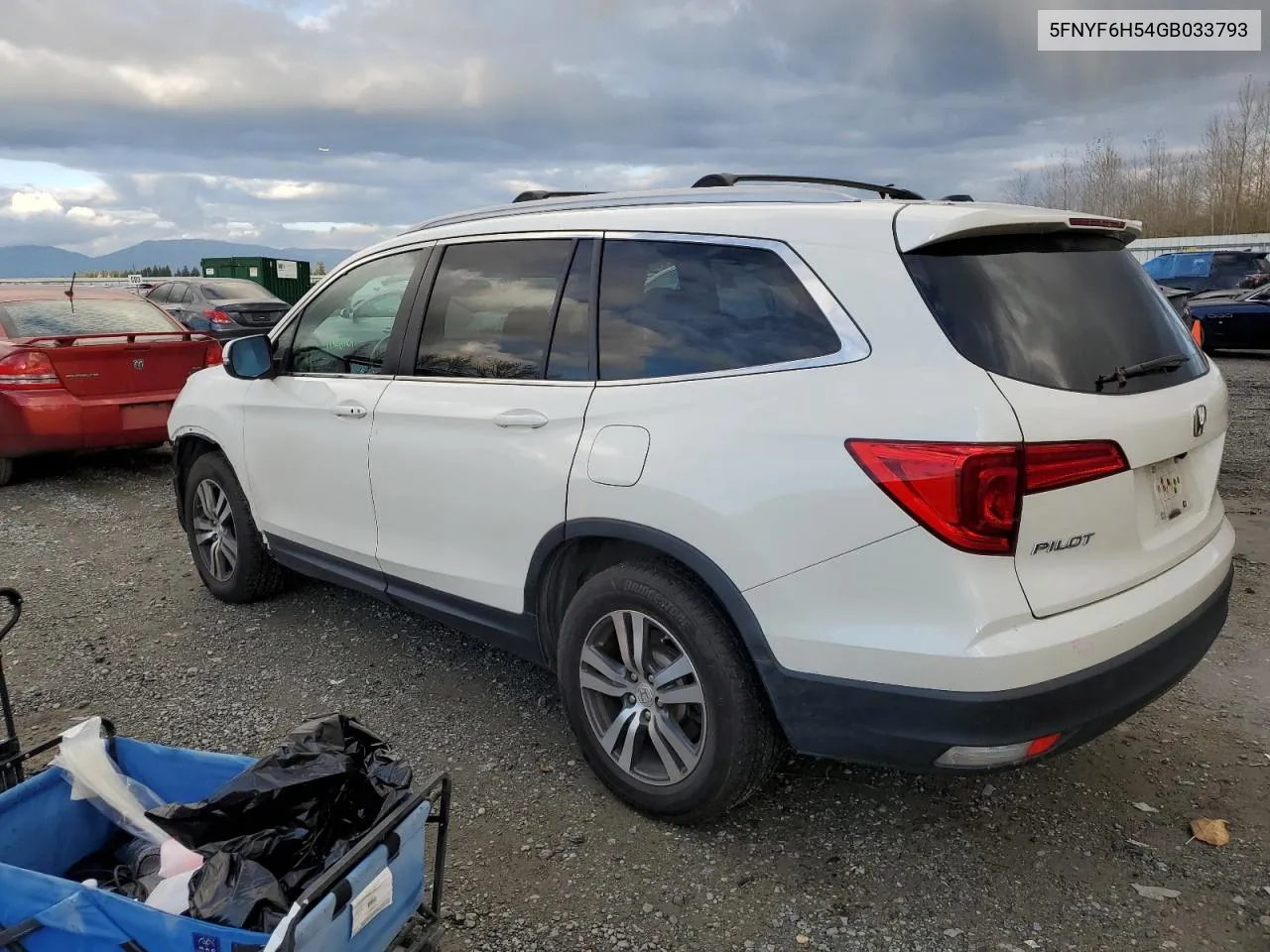 2016 Honda Pilot Exl VIN: 5FNYF6H54GB033793 Lot: 80781454