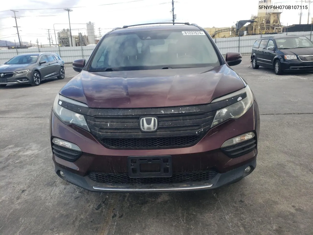 2016 Honda Pilot Elite VIN: 5FNYF6H07GB107115 Lot: 81237674