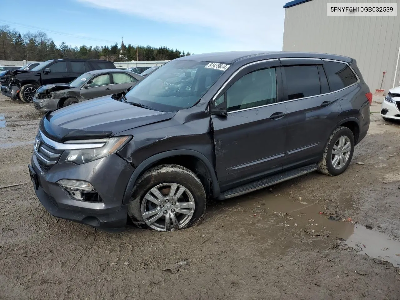 2016 Honda Pilot Lx VIN: 5FNYF6H10GB032539 Lot: 81426054