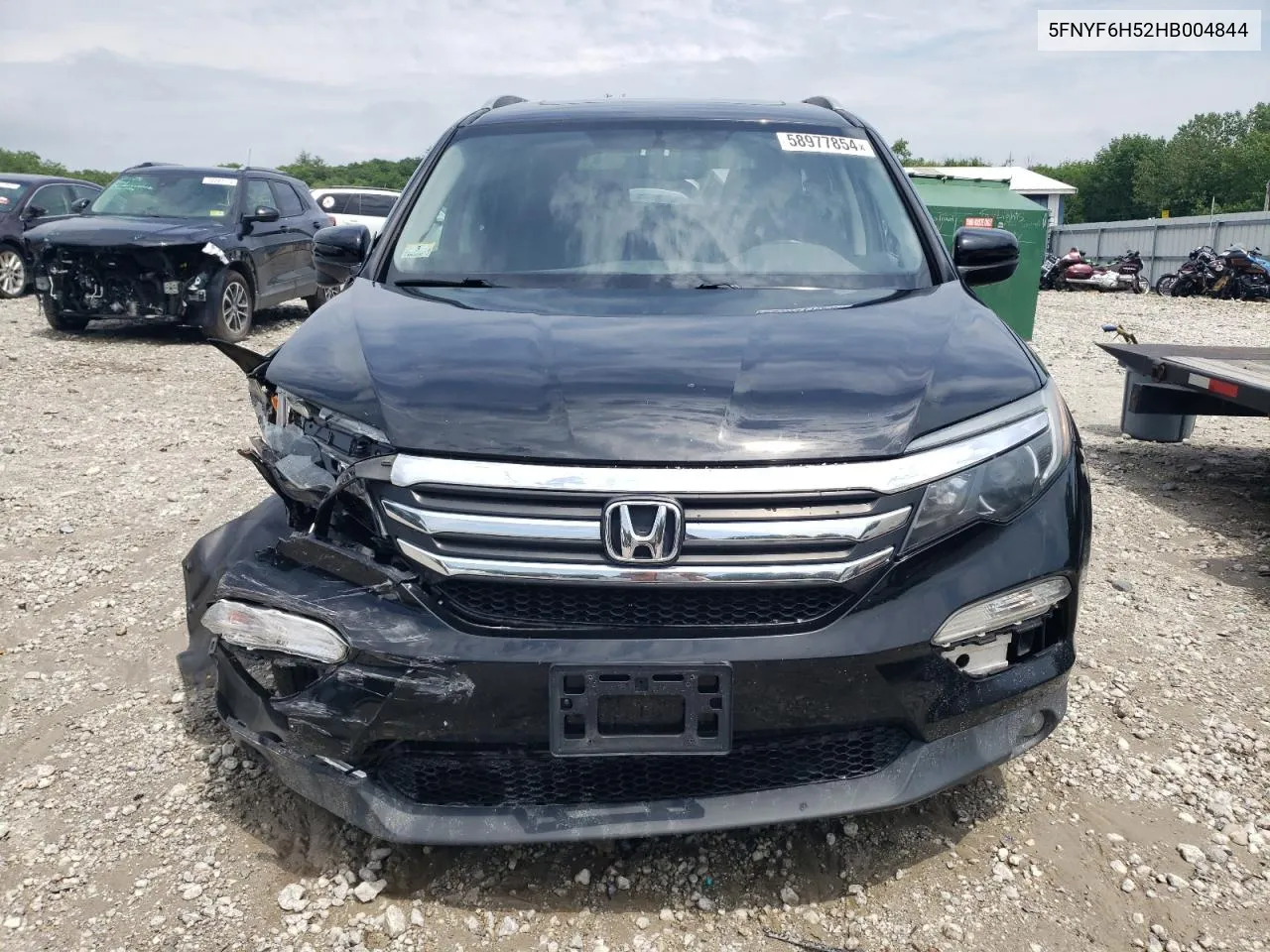 2017 Honda Pilot Exl VIN: 5FNYF6H52HB004844 Lot: 58977854