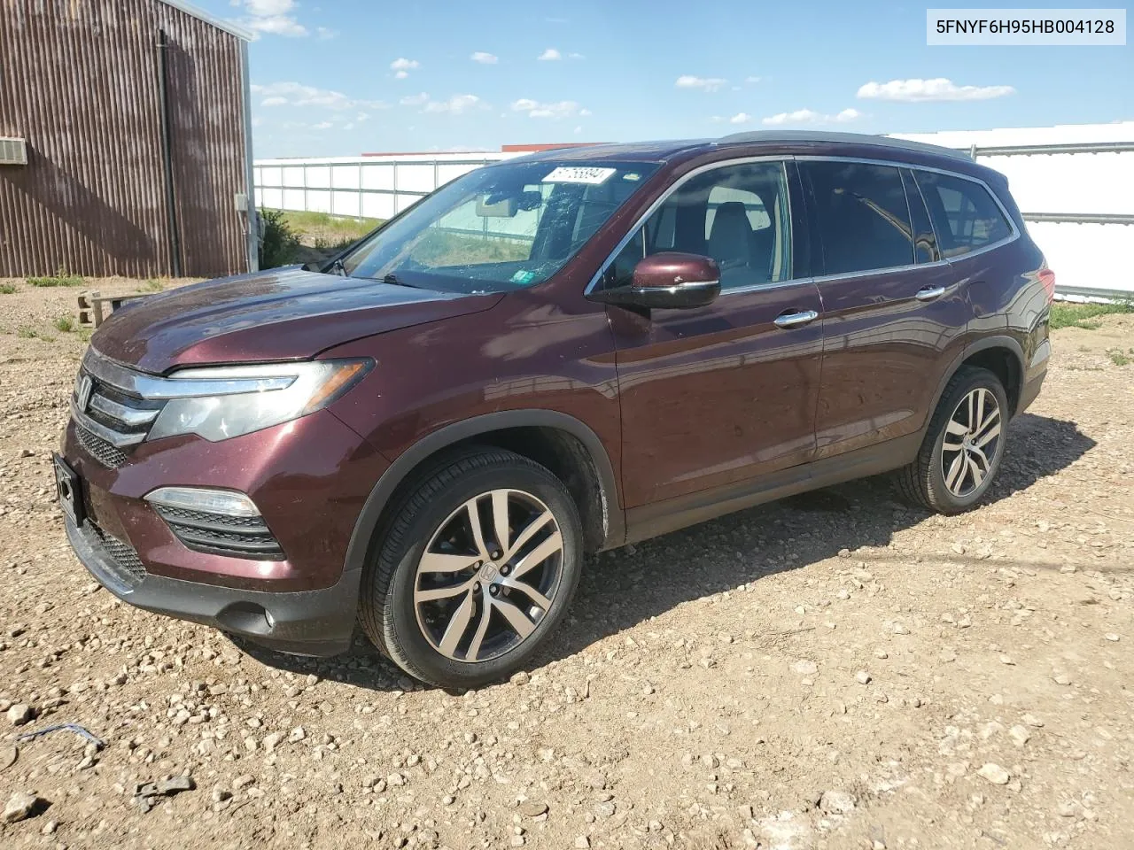 2017 Honda Pilot Touring VIN: 5FNYF6H95HB004128 Lot: 61755894