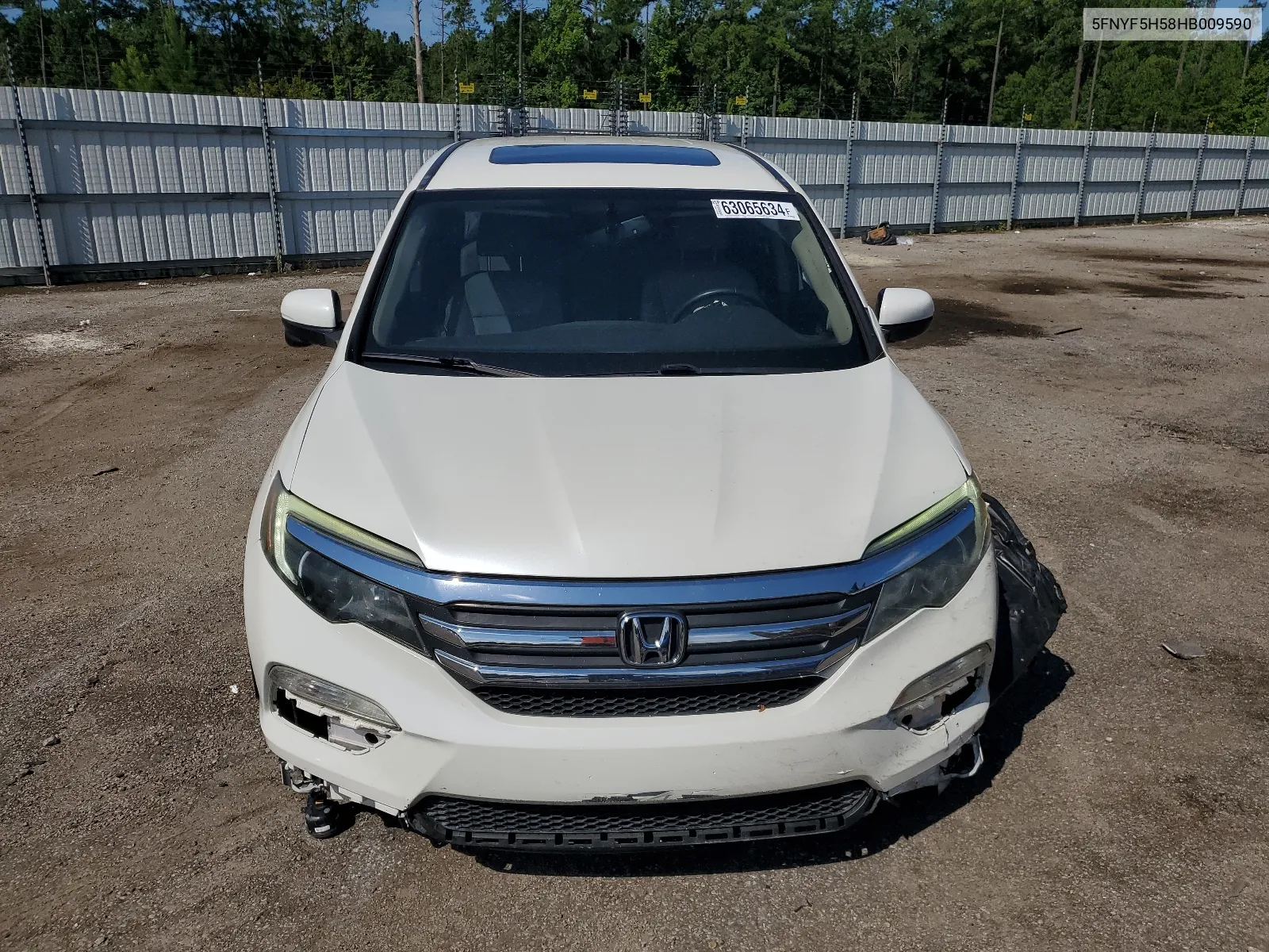 2017 Honda Pilot Exl VIN: 5FNYF5H58HB009590 Lot: 63065634