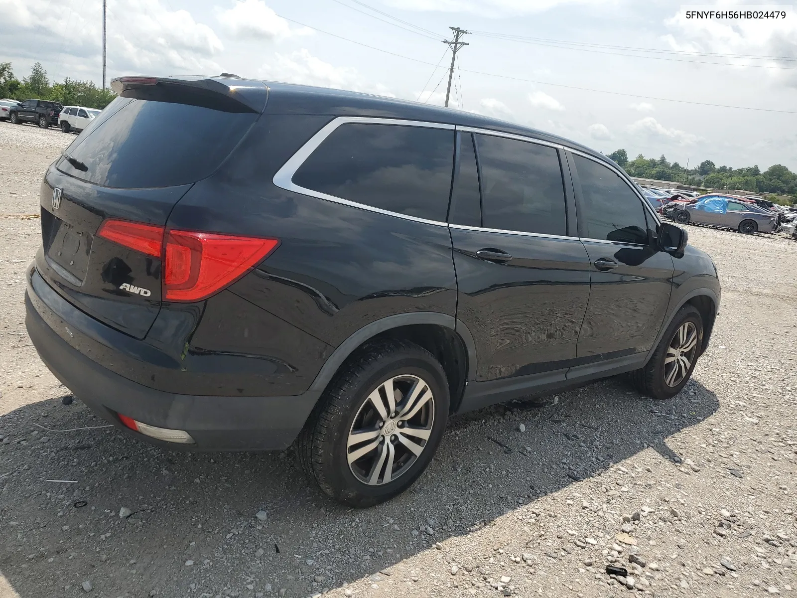 2017 Honda Pilot Exl VIN: 5FNYF6H56HB024479 Lot: 65027014