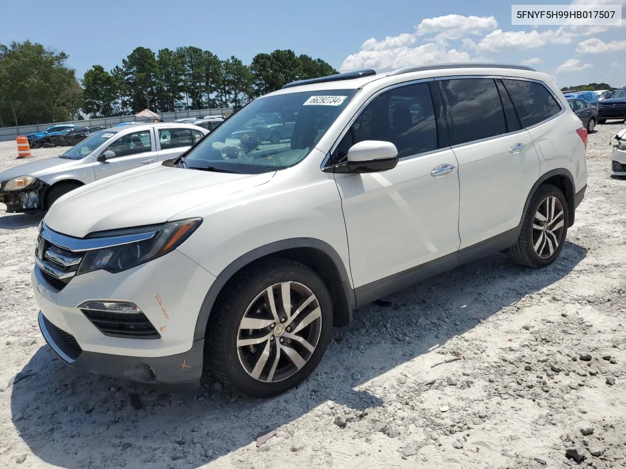 2017 Honda Pilot Touring VIN: 5FNYF5H99HB017507 Lot: 66292734