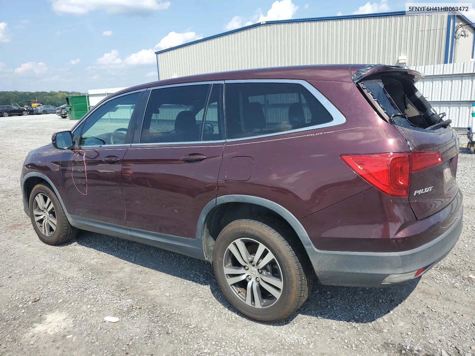 2017 Honda Pilot Ex VIN: 5FNYF6H41HB063472 Lot: 66313404