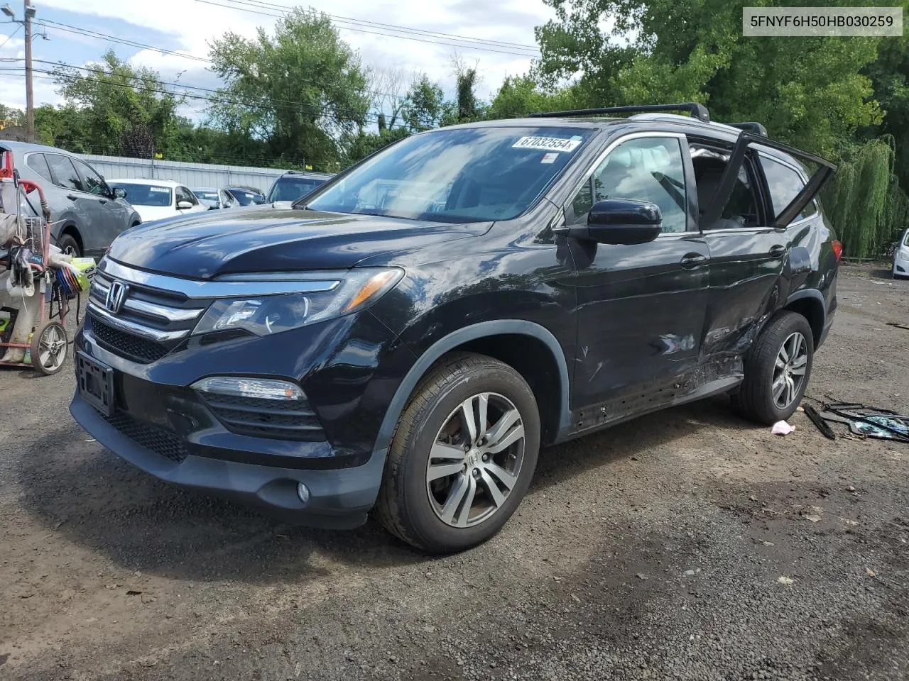 2017 Honda Pilot Exl VIN: 5FNYF6H50HB030259 Lot: 67032554