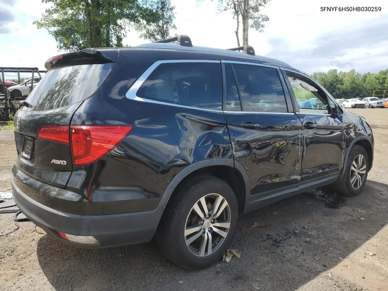 2017 Honda Pilot Exl VIN: 5FNYF6H50HB030259 Lot: 67032554