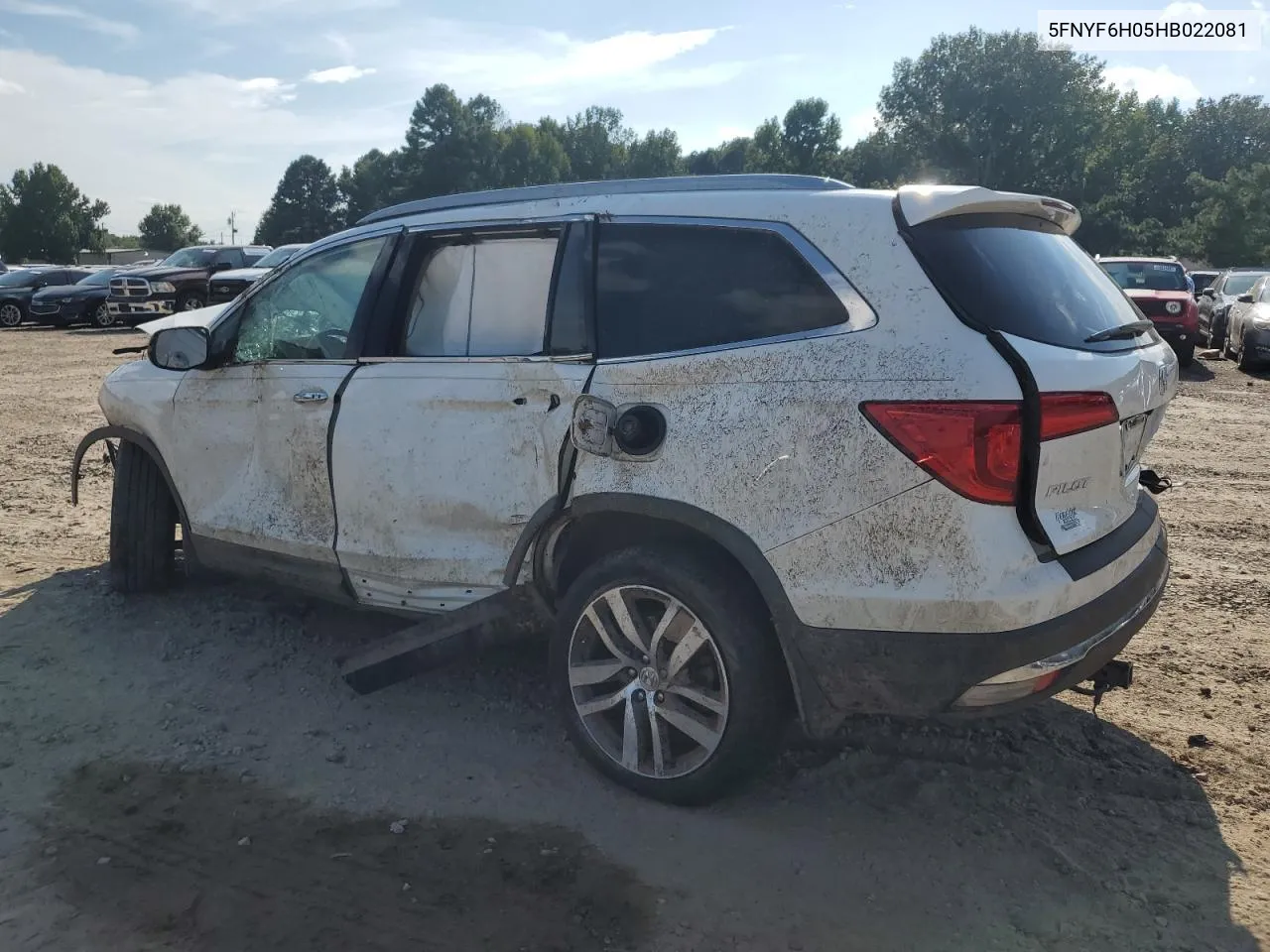 2017 Honda Pilot Elite VIN: 5FNYF6H05HB022081 Lot: 67266244