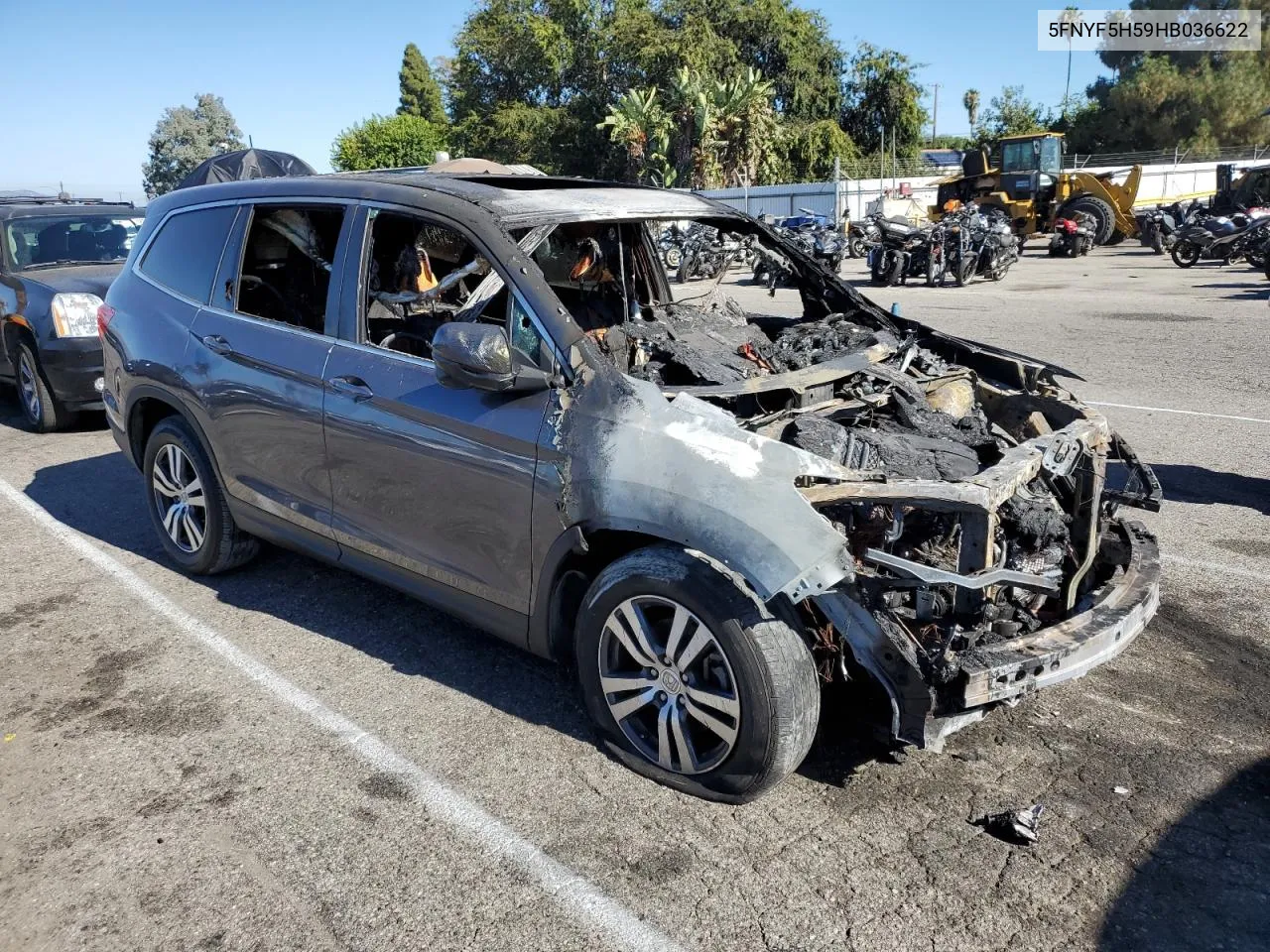 2017 Honda Pilot Exl VIN: 5FNYF5H59HB036622 Lot: 67343034