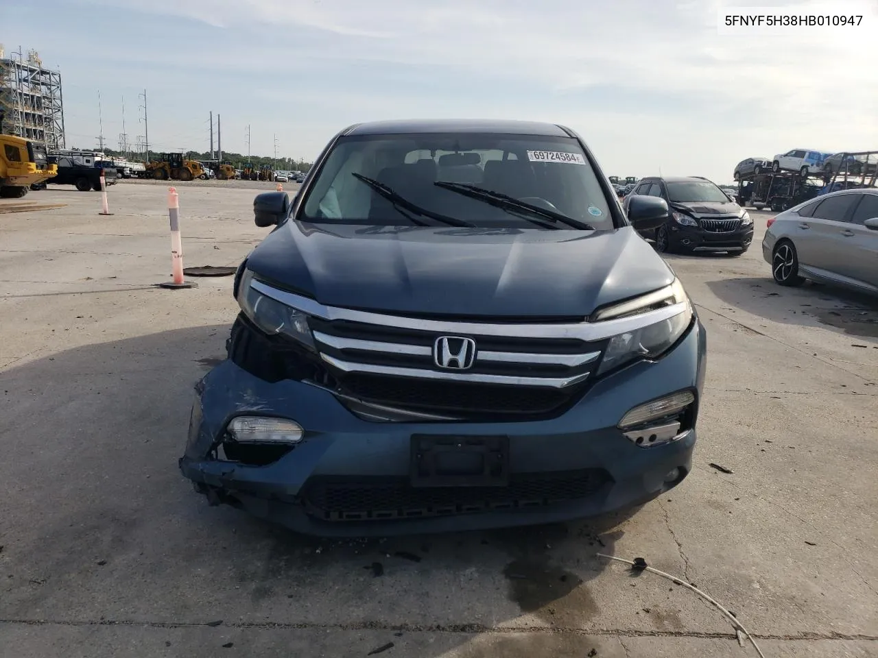 2017 Honda Pilot Ex VIN: 5FNYF5H38HB010947 Lot: 69724584