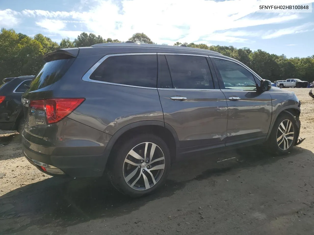 2017 Honda Pilot Elite VIN: 5FNYF6H02HB100848 Lot: 69944174