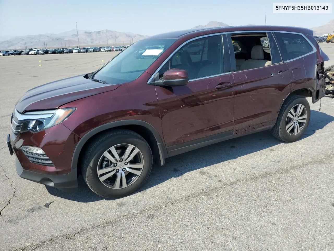 2017 Honda Pilot Ex VIN: 5FNYF5H35HB013143 Lot: 70291304