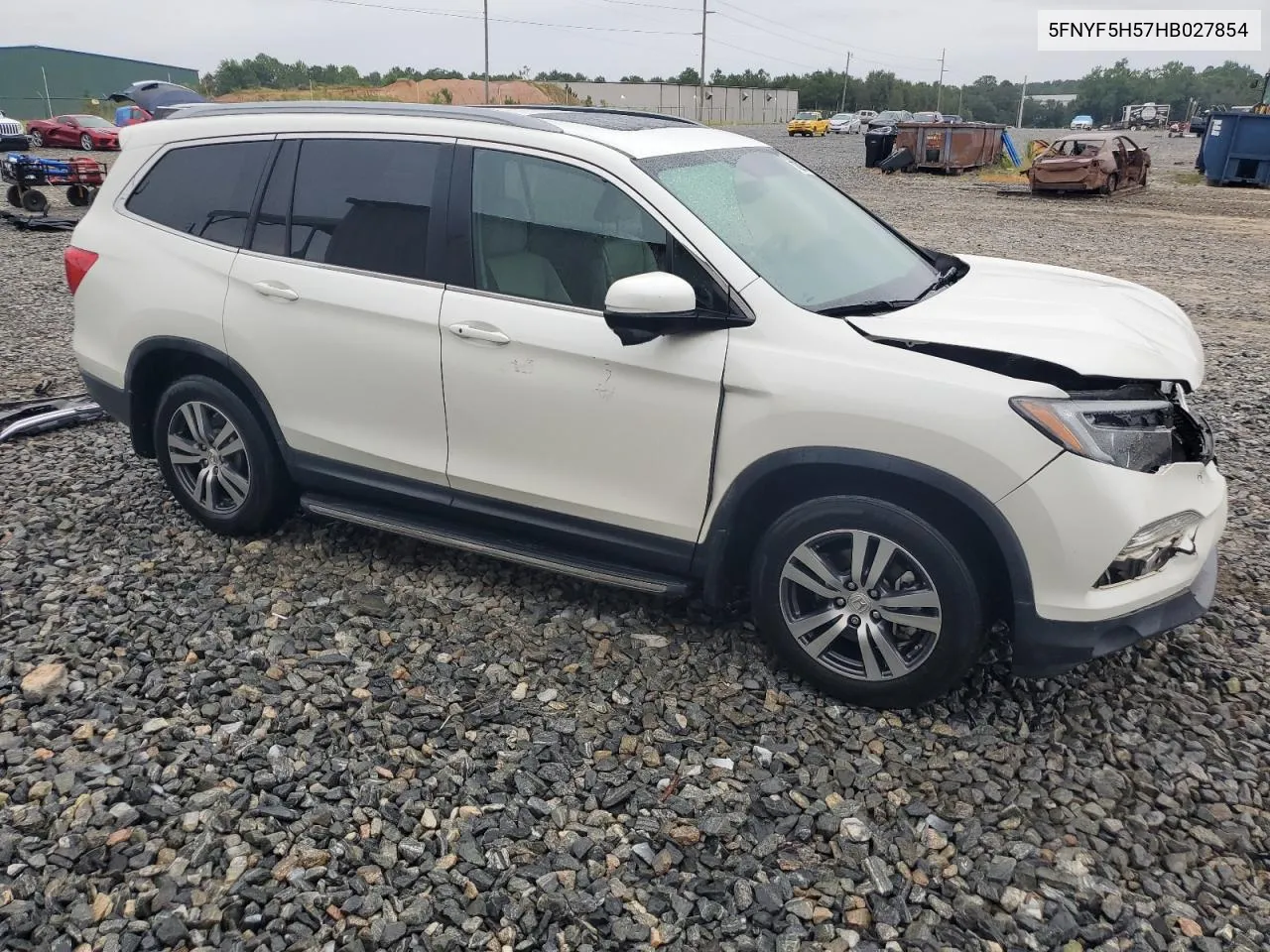 2017 Honda Pilot Exl VIN: 5FNYF5H57HB027854 Lot: 70392134