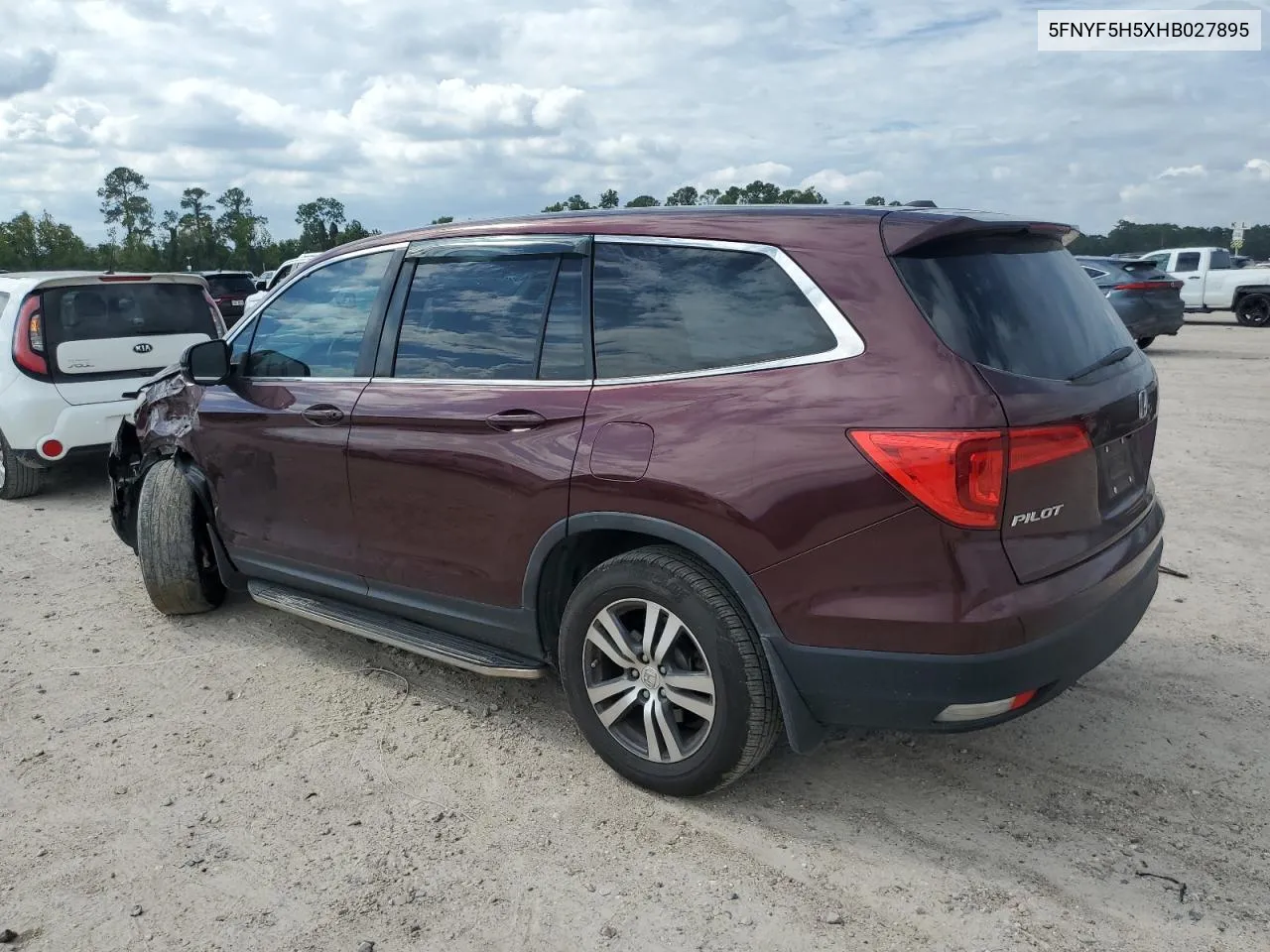 2017 Honda Pilot Exl VIN: 5FNYF5H5XHB027895 Lot: 70726924