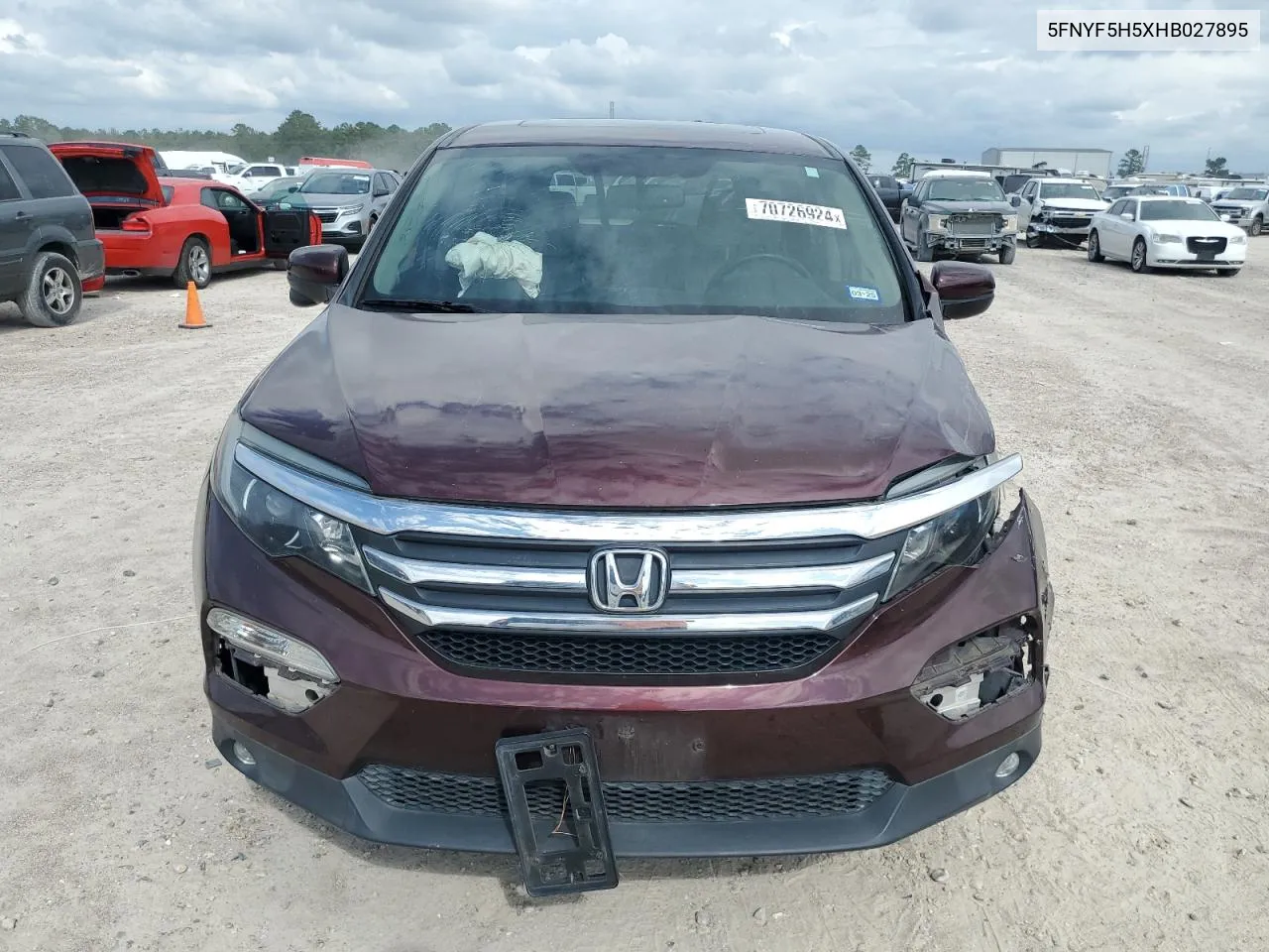 5FNYF5H5XHB027895 2017 Honda Pilot Exl