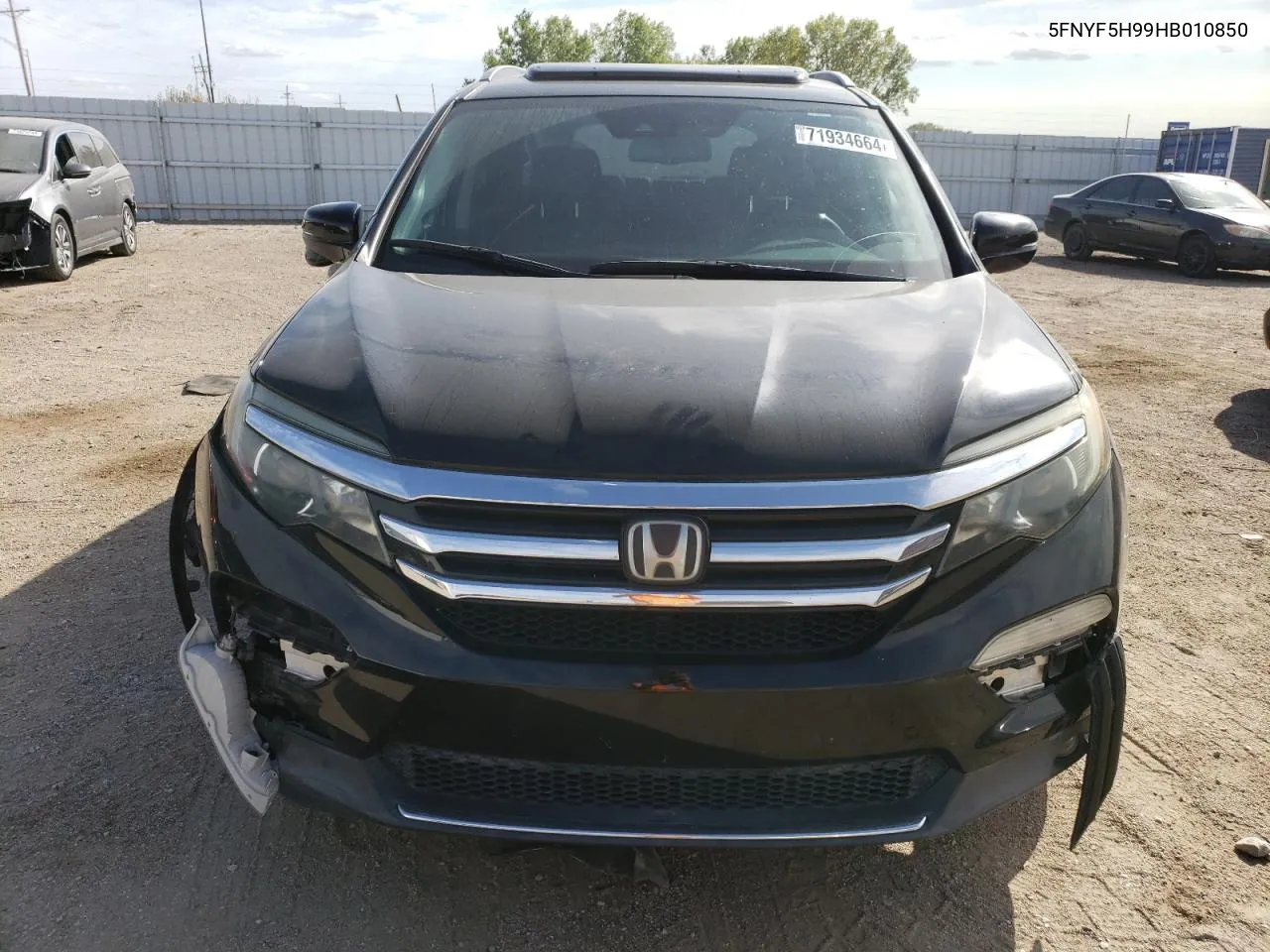 5FNYF5H99HB010850 2017 Honda Pilot Touring