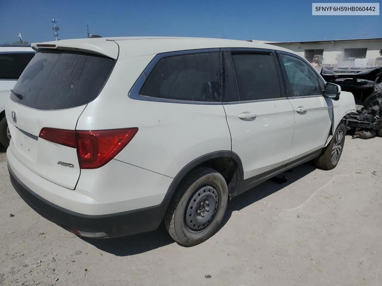 2017 Honda Pilot Exl VIN: 5FNYF6H59HB060442 Lot: 72160634