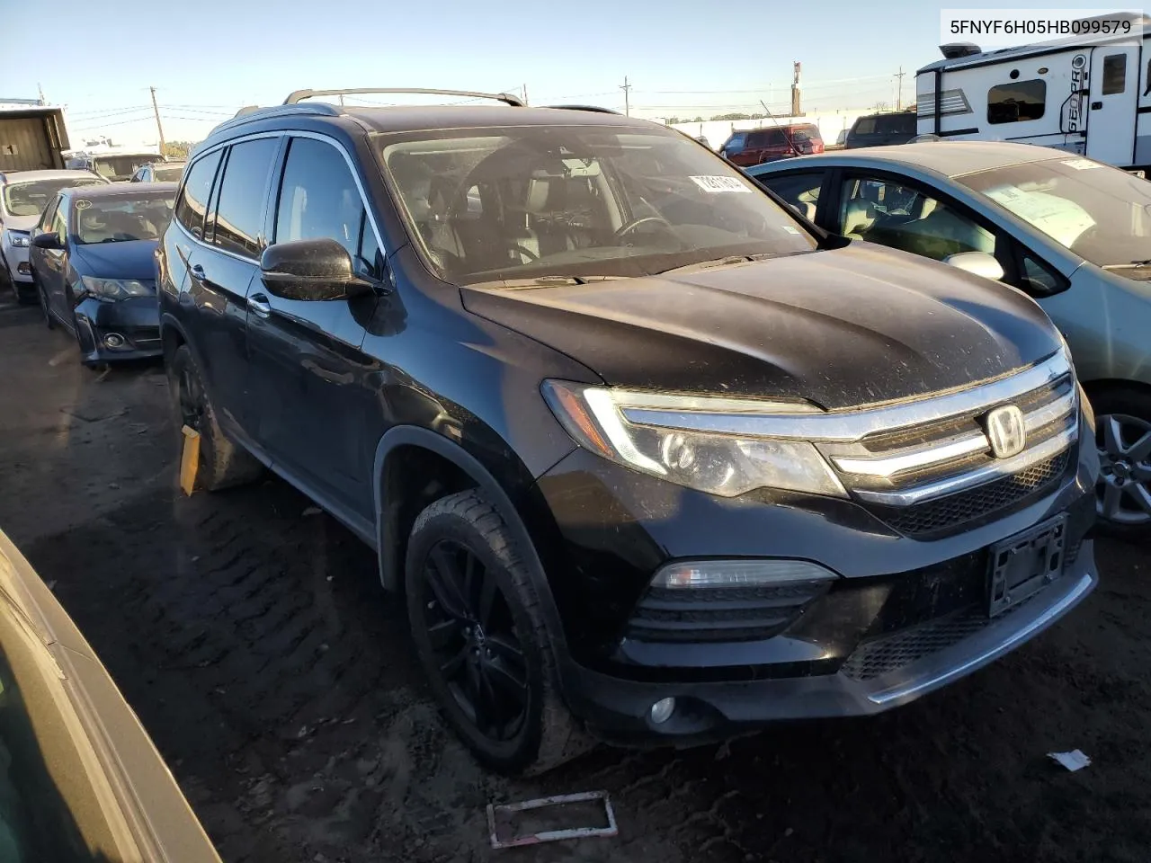 2017 Honda Pilot Elite VIN: 5FNYF6H05HB099579 Lot: 72811614