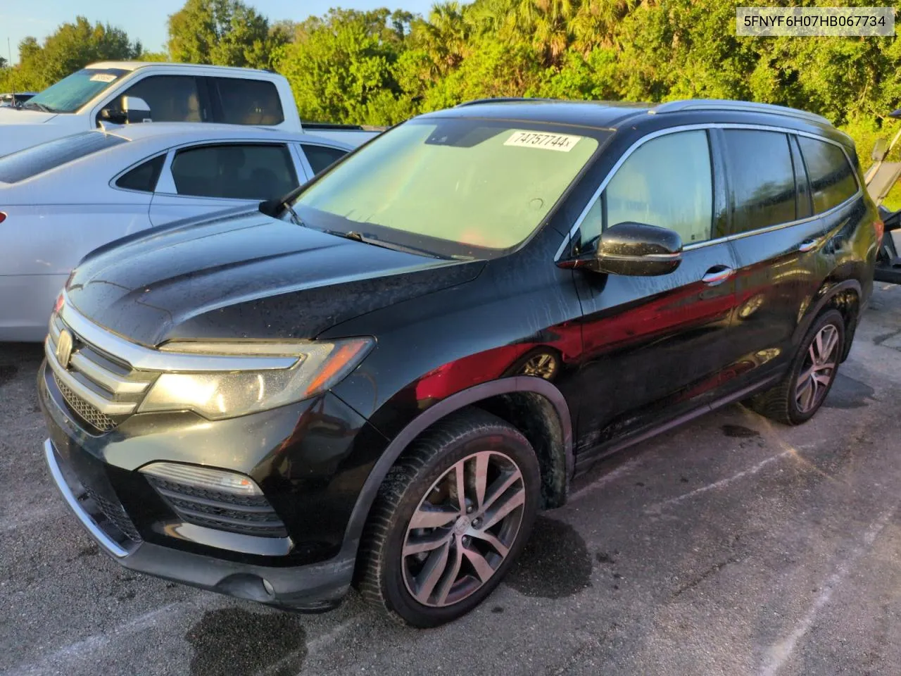 2017 Honda Pilot Elite VIN: 5FNYF6H07HB067734 Lot: 74757744