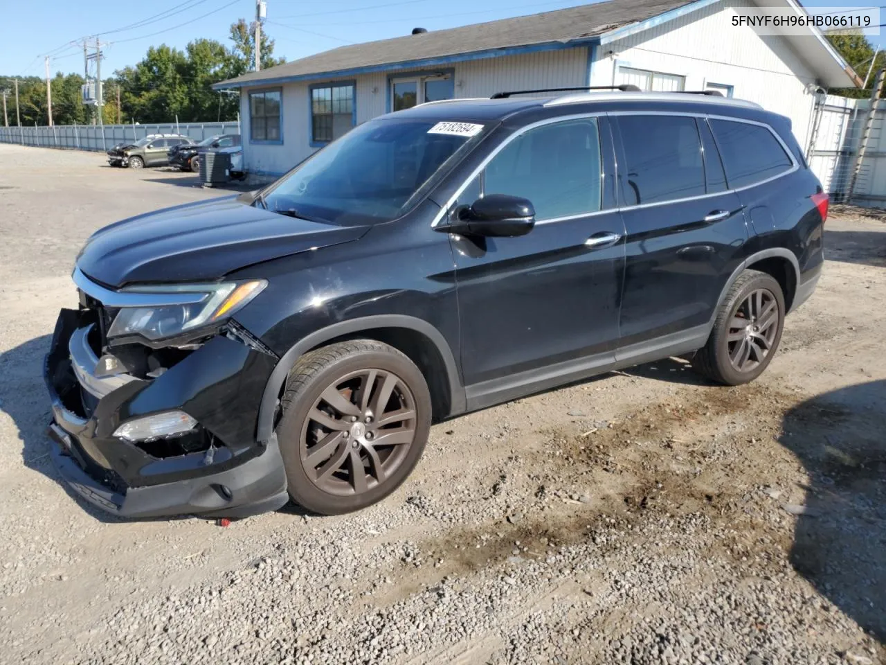 2017 Honda Pilot Touring VIN: 5FNYF6H96HB066119 Lot: 75182694