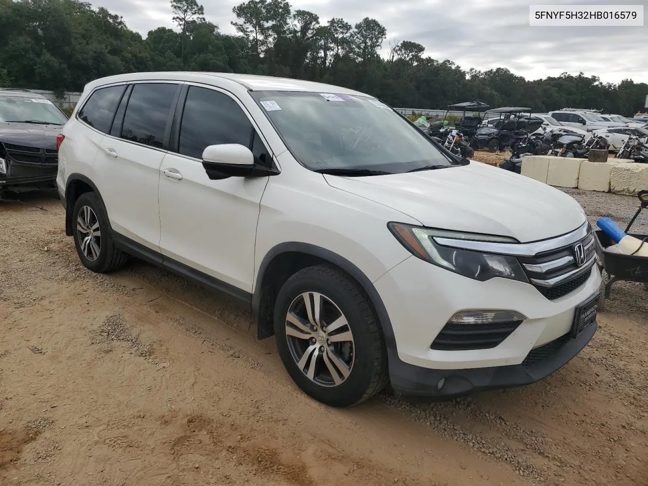 2017 Honda Pilot Ex VIN: 5FNYF5H32HB016579 Lot: 75742654