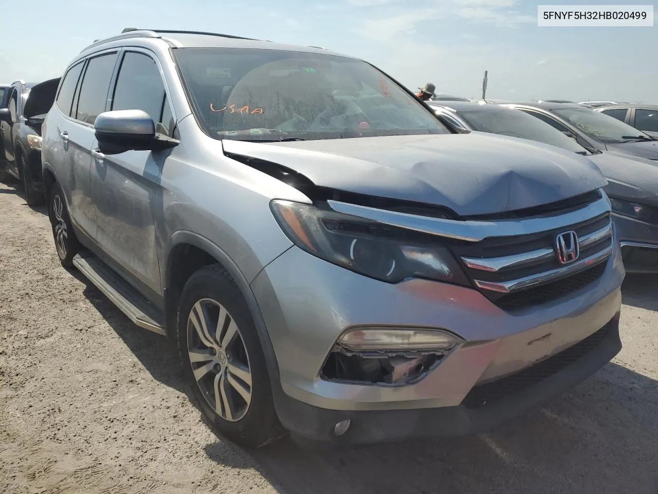 2017 Honda Pilot Ex VIN: 5FNYF5H32HB020499 Lot: 76205124