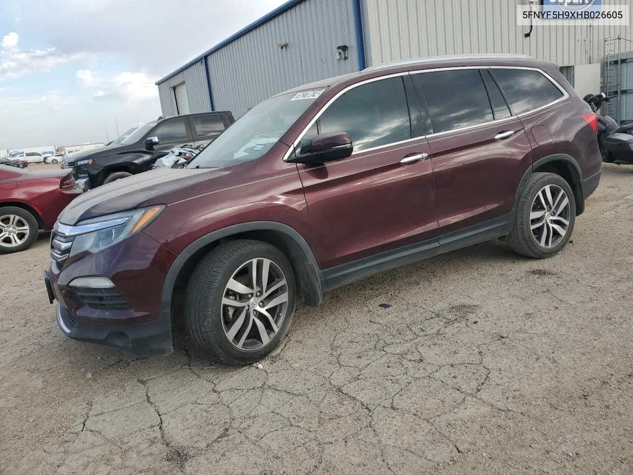 2017 Honda Pilot Touring VIN: 5FNYF5H9XHB026605 Lot: 76270674