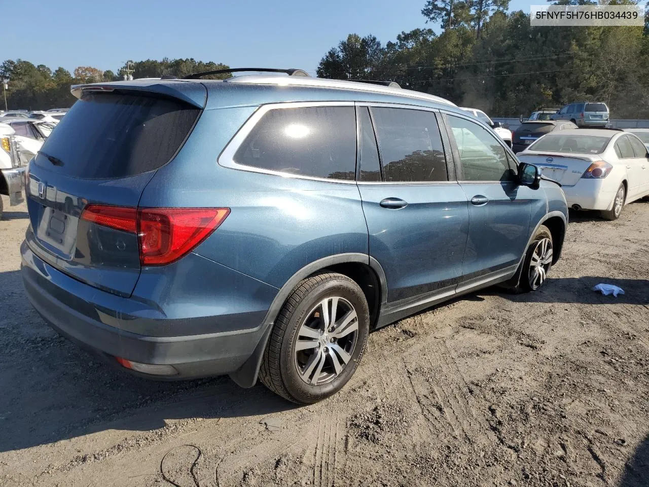 2017 Honda Pilot Exln VIN: 5FNYF5H76HB034439 Lot: 76586534