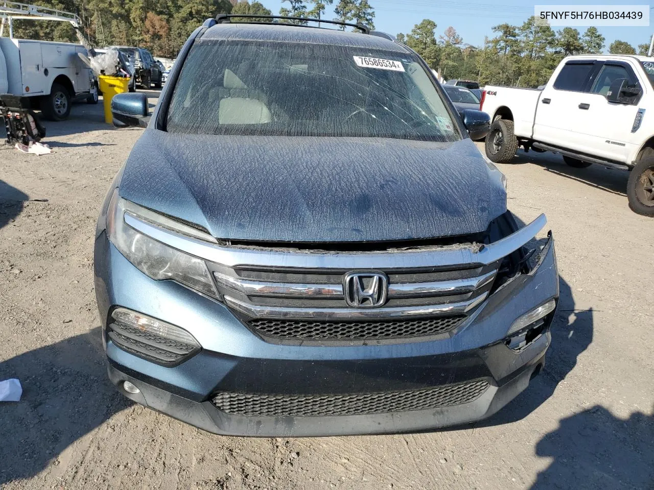 2017 Honda Pilot Exln VIN: 5FNYF5H76HB034439 Lot: 76586534