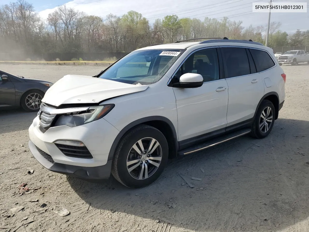 2017 Honda Pilot Exl VIN: 5FNYF5H51HB012301 Lot: 76598884