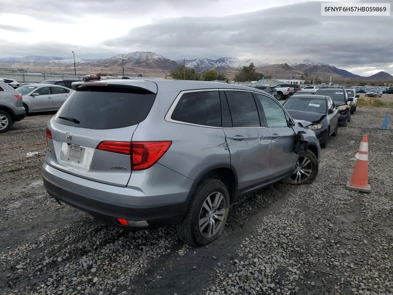 2017 Honda Pilot Exl VIN: 5FNYF6H57HB059869 Lot: 76966654