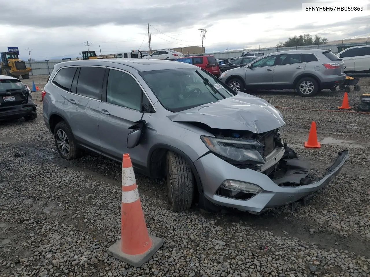 2017 Honda Pilot Exl VIN: 5FNYF6H57HB059869 Lot: 76966654