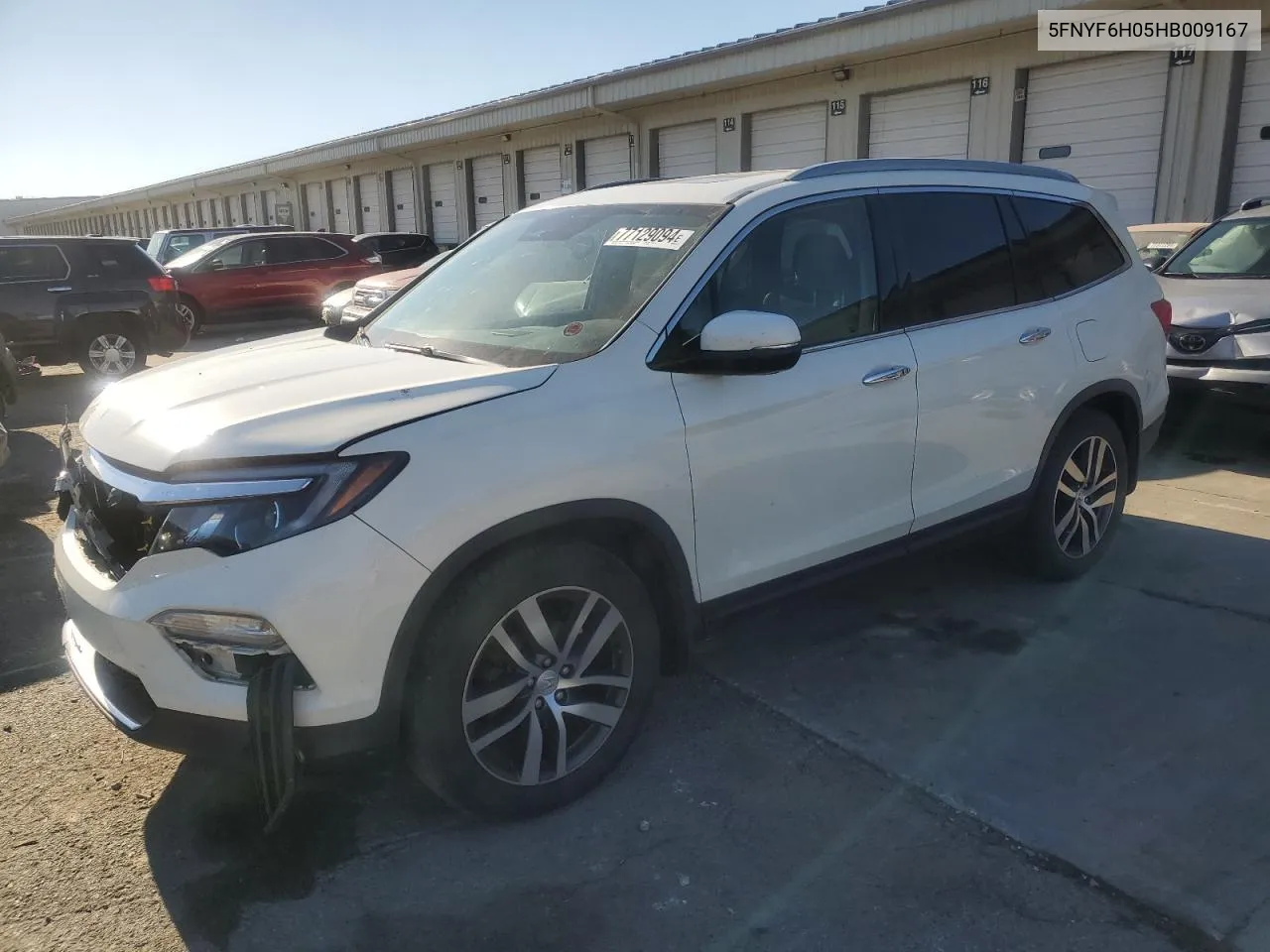 2017 Honda Pilot Elite VIN: 5FNYF6H05HB009167 Lot: 77129094