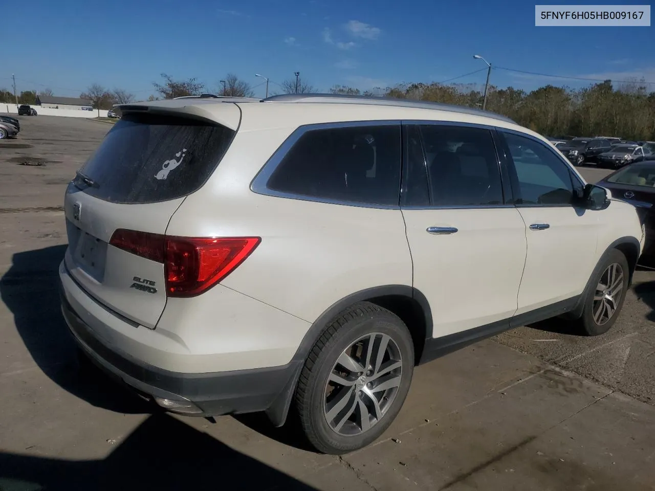 2017 Honda Pilot Elite VIN: 5FNYF6H05HB009167 Lot: 77129094