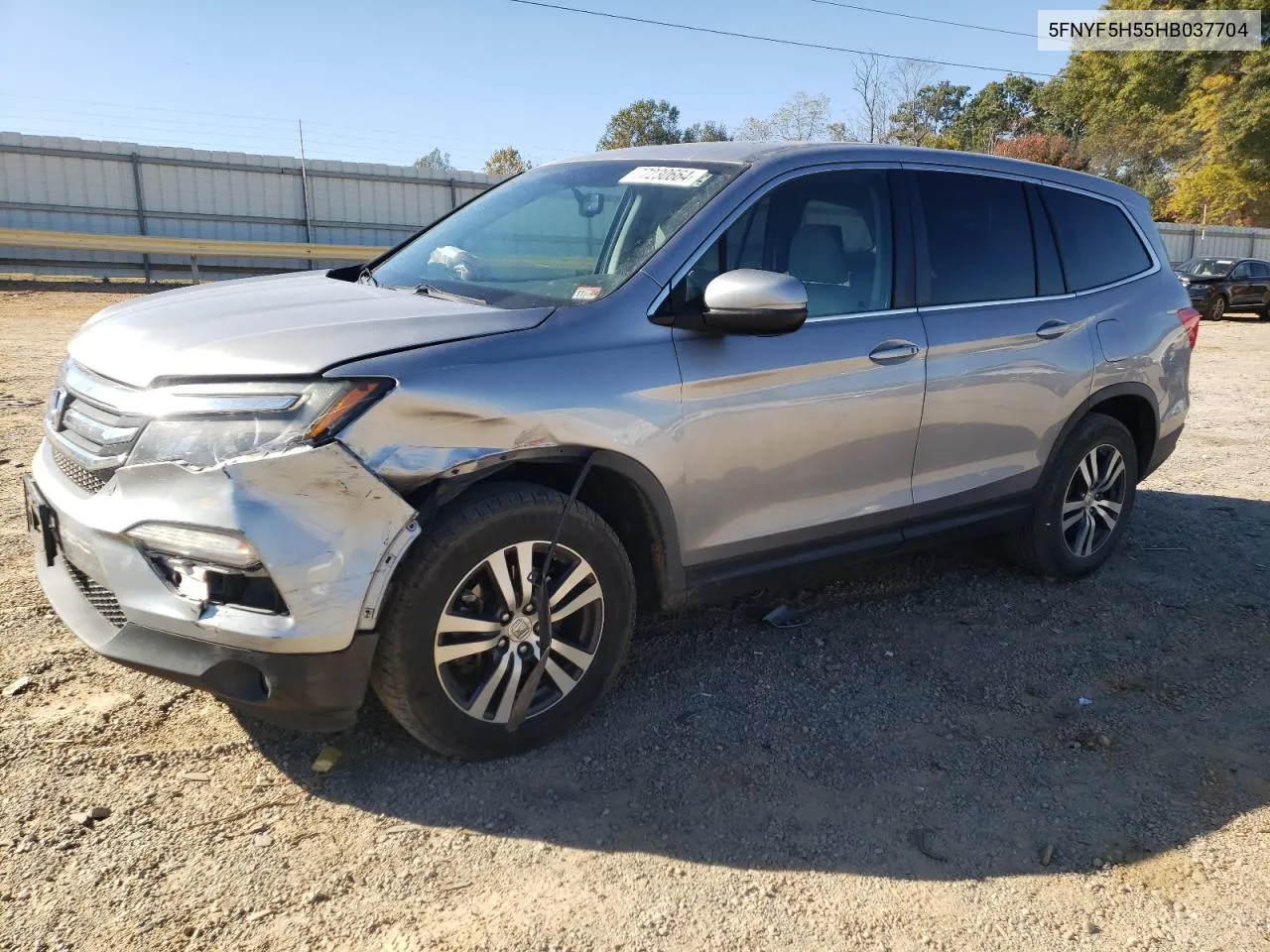 2017 Honda Pilot Exl VIN: 5FNYF5H55HB037704 Lot: 77230664