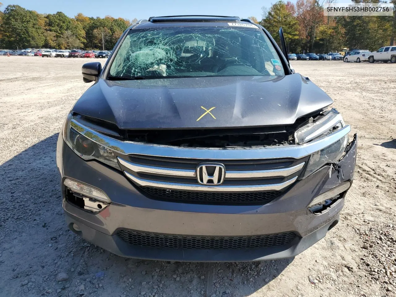 2017 Honda Pilot Exl VIN: 5FNYF5H53HB002756 Lot: 77326704