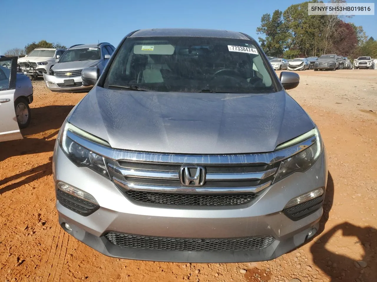 5FNYF5H53HB019816 2017 Honda Pilot Exl