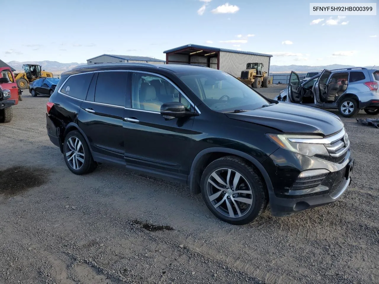 2017 Honda Pilot Touring VIN: 5FNYF5H92HB000399 Lot: 77606054