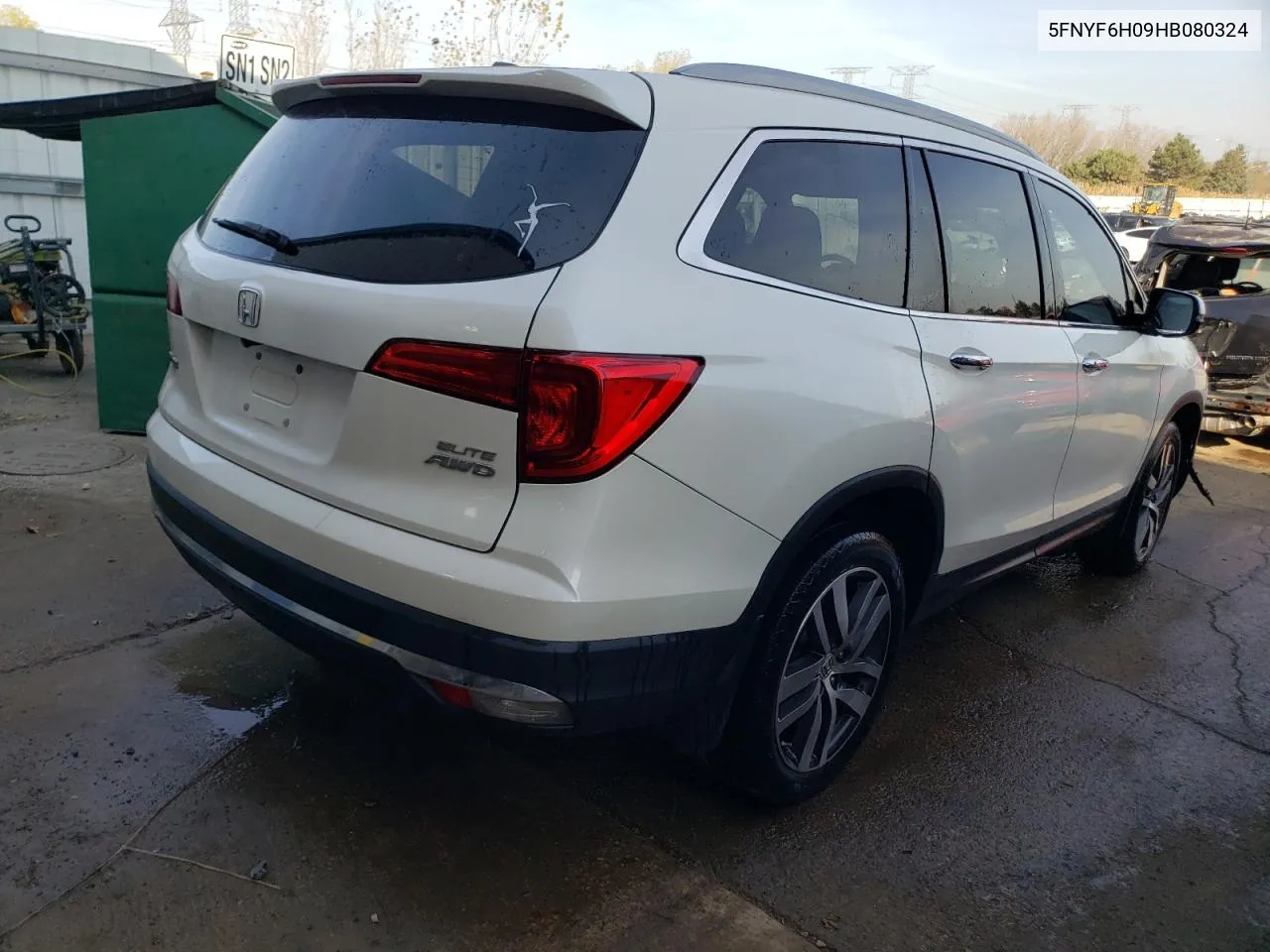 2017 Honda Pilot Elite VIN: 5FNYF6H09HB080324 Lot: 77824734