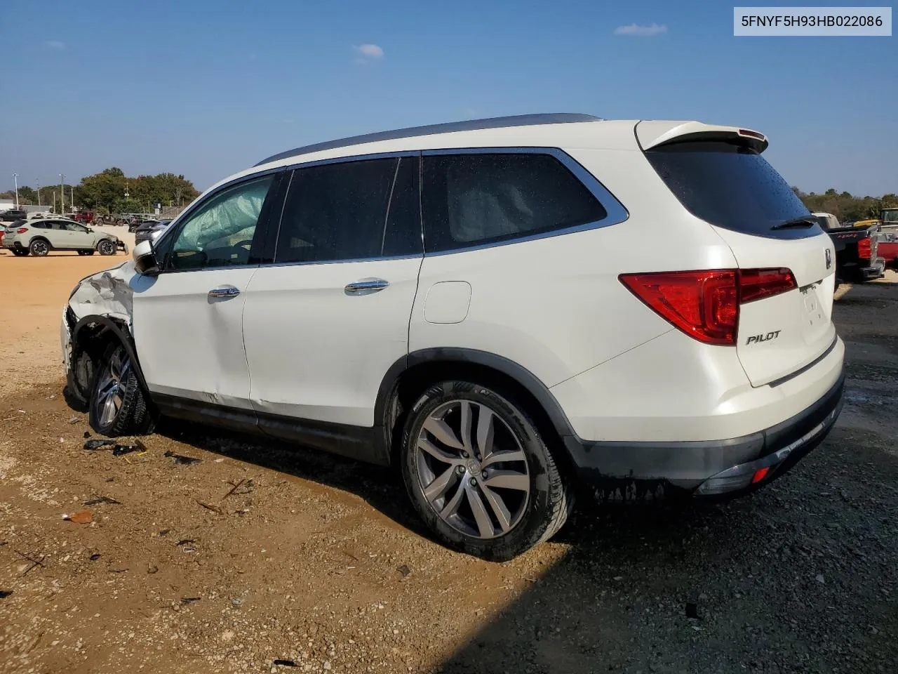 2017 Honda Pilot Touring VIN: 5FNYF5H93HB022086 Lot: 78428694