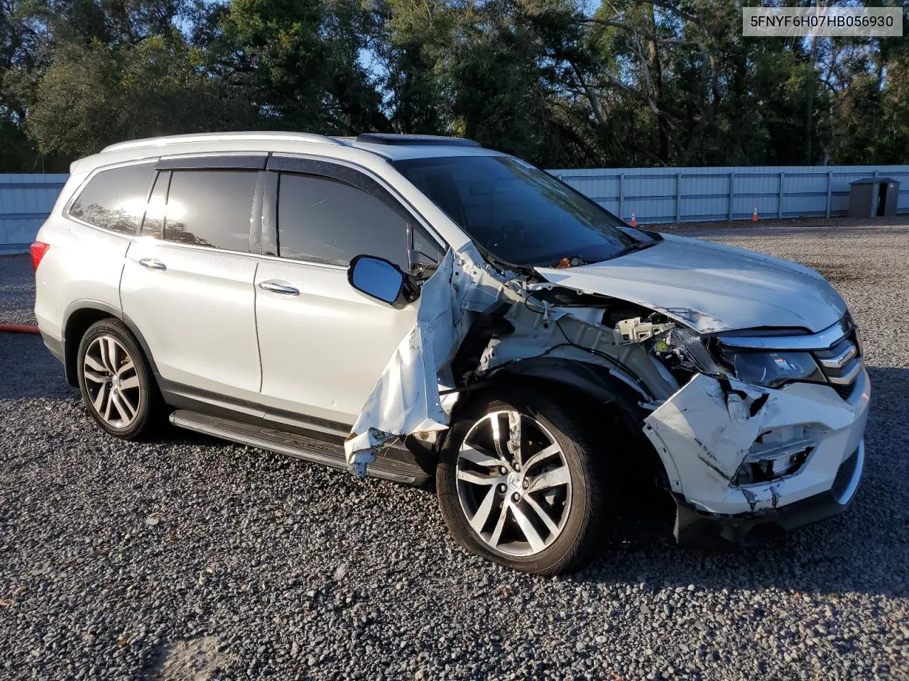 2017 Honda Pilot Elite VIN: 5FNYF6H07HB056930 Lot: 78989684