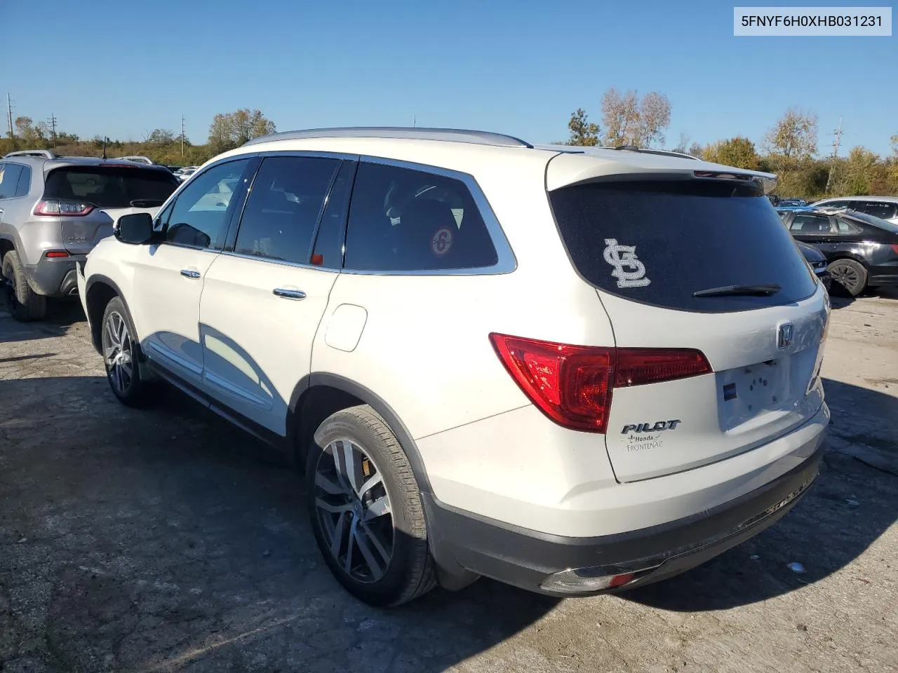 2017 Honda Pilot Elite VIN: 5FNYF6H0XHB031231 Lot: 79101434