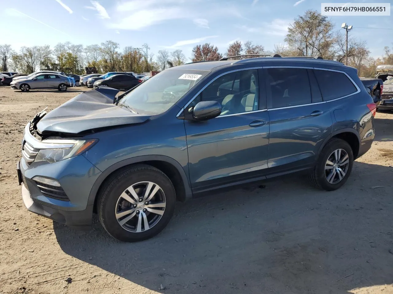 2017 Honda Pilot Exln VIN: 5FNYF6H79HB066551 Lot: 79269534