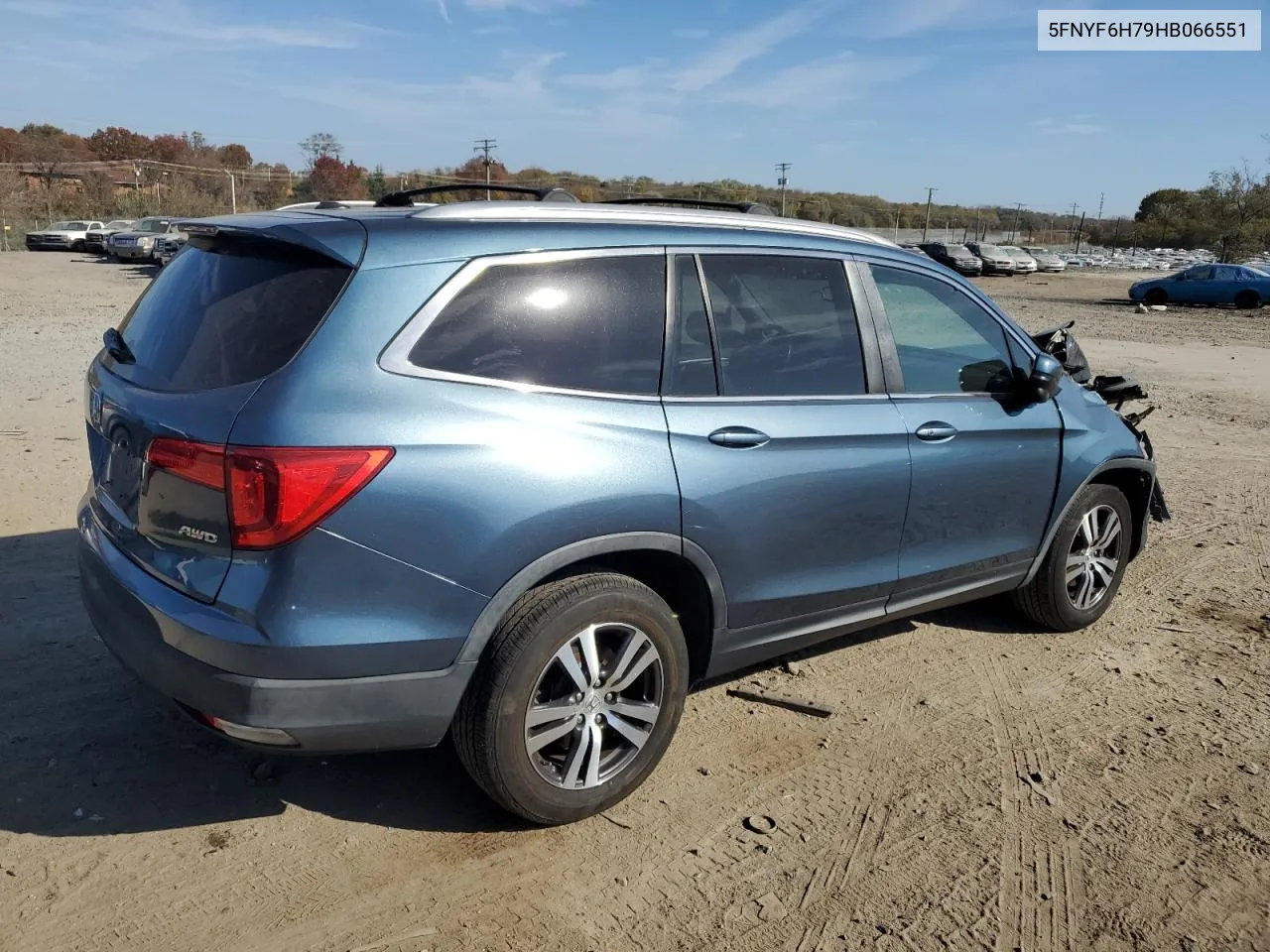 2017 Honda Pilot Exln VIN: 5FNYF6H79HB066551 Lot: 79269534